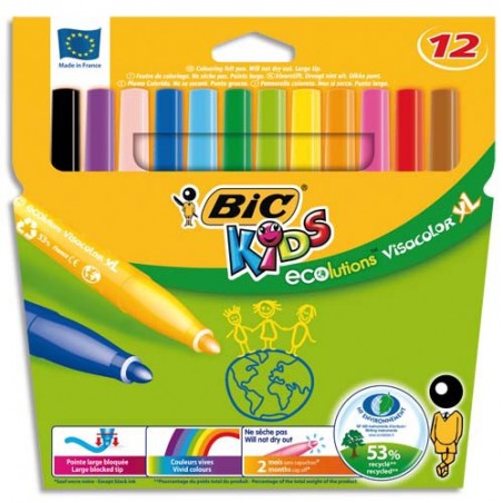 BIC PC/12 FEUT VISACOLOR XL ASS 8922233