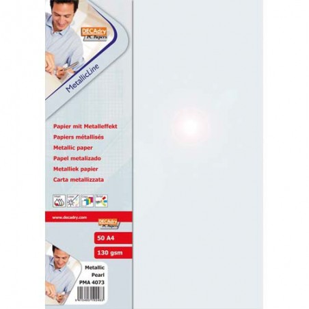 DCY P/20FLLE 130G A4 PERLE METAL SMA7073