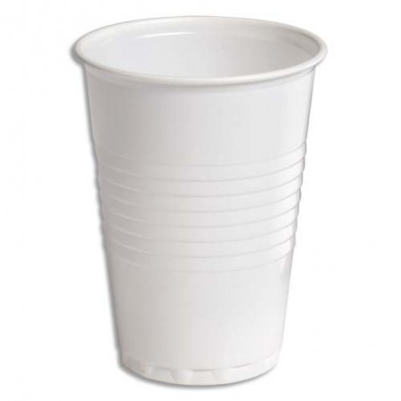 HUH S/100 GOBELET 18CL BLANC 117231