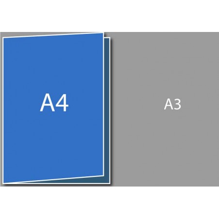 Dépliant A4 (A3 plié en deux)