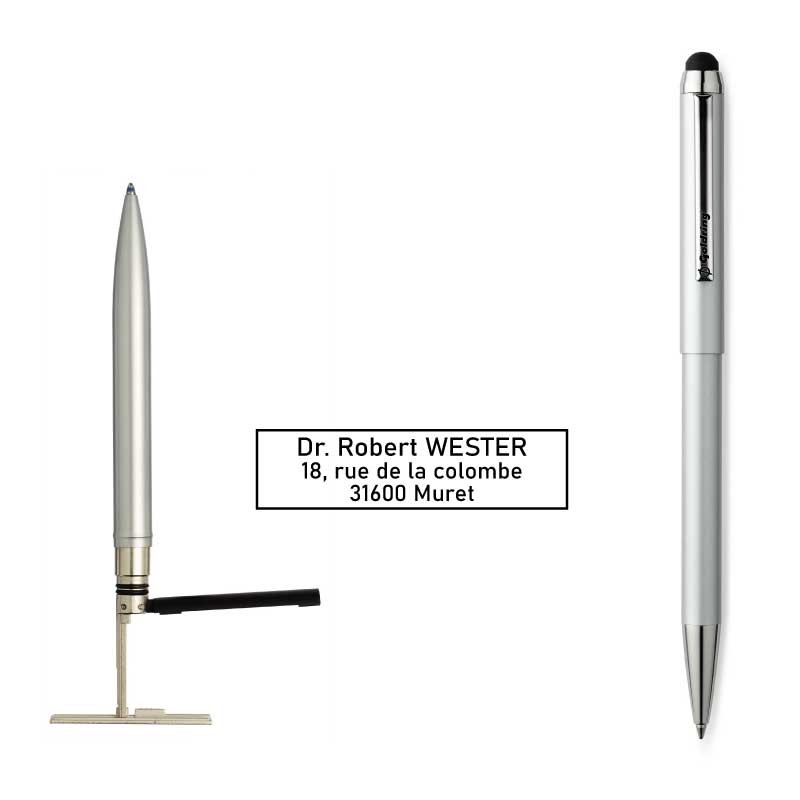 Tampon Stylo Goldring Argent - 33 x 8,7mm à Toulouse