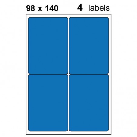 Etiquettes adhésives brillantes A6 (98x140mm)