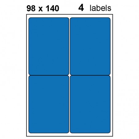 Etiquettes adhésives brillantes A6 (98x140mm)