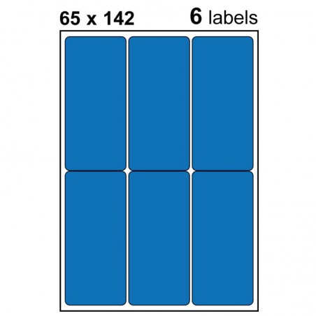 Etiquettes adhésives brillantes 65x142mm