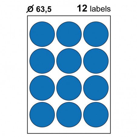 Etiquettes adhésives brillantes rondes 63,5mm