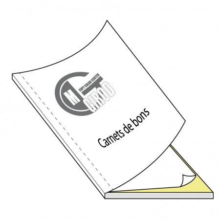 Carnets autocopiants duplicata A4 impression noire