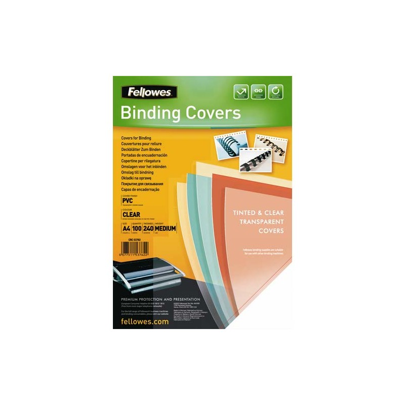 FEL P/100 COUV A4 PVC 240MIC TRS 53762 FEL P/100 COUV A4 PVC 240MIC TRS 53762
