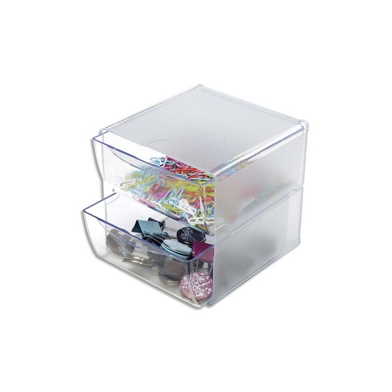 DEF CUBE RGT 2 TIROIRS CRISTAL 350101 DEF CUBE RGT 2 TIROIRS CRISTAL 350101