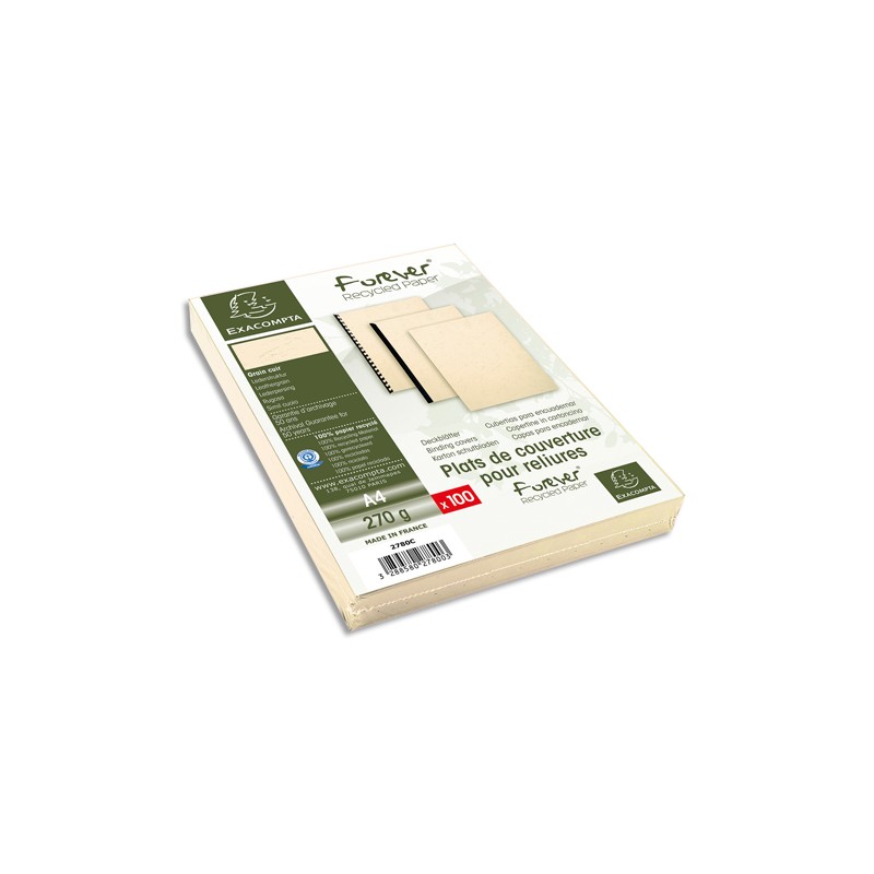 EXA B/100 PLAT COUV 270G A4 IVOIRE 2780C