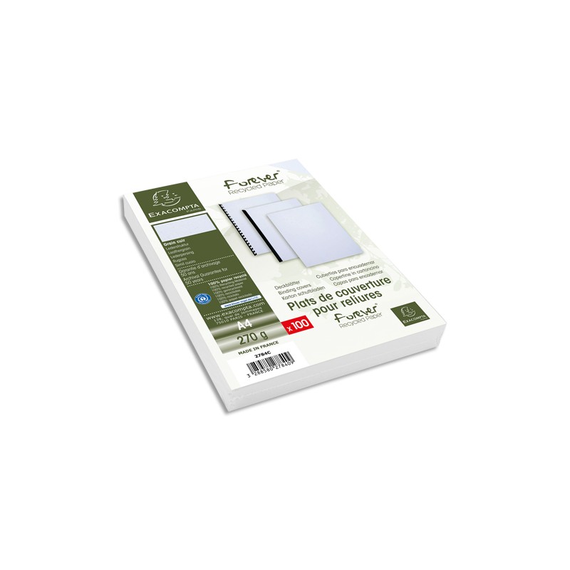 EXA B/100 PLAT COUV 270G A4 BLANC 2784C