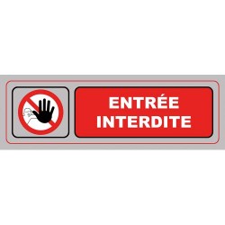 VIS PLAQUE SIGNALQ ENTREE INTERDITE S36