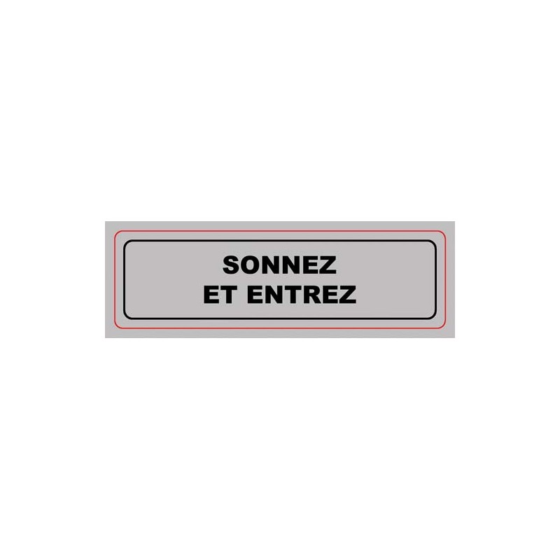 VIS PLAQUE SIGNALQ SONNEZ ENTREZ S11