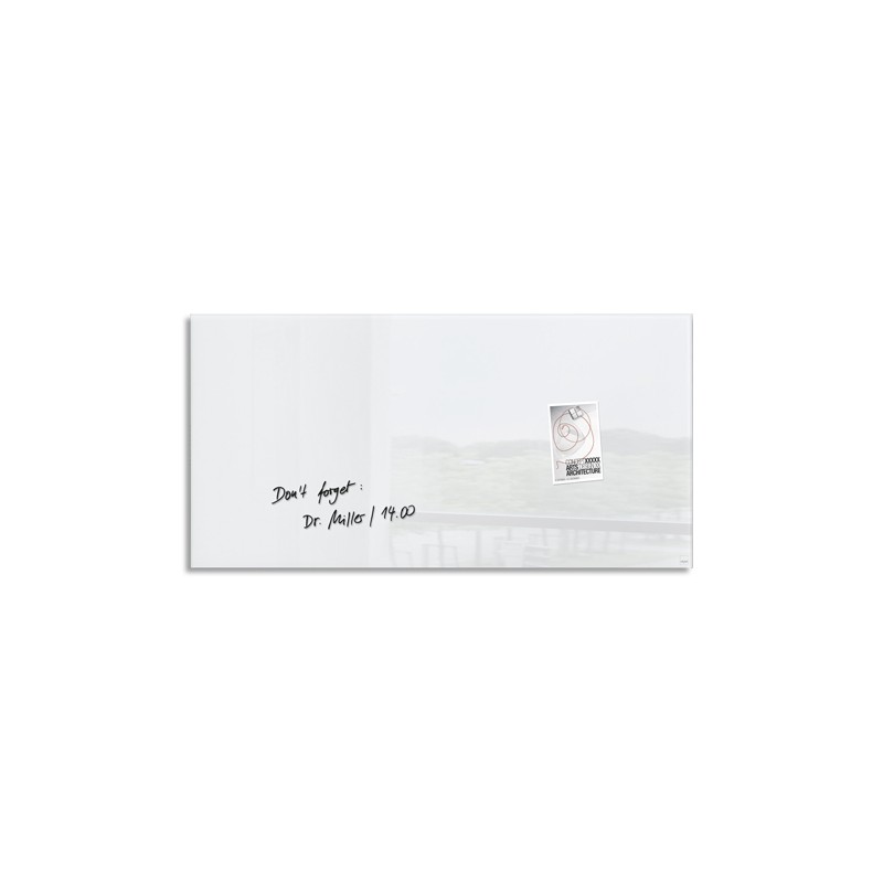 SIL TABL VERRE ARTV L91XH46CM BLC GL146 SIL TABL VERRE ARTV L91XH46CM BLC GL146