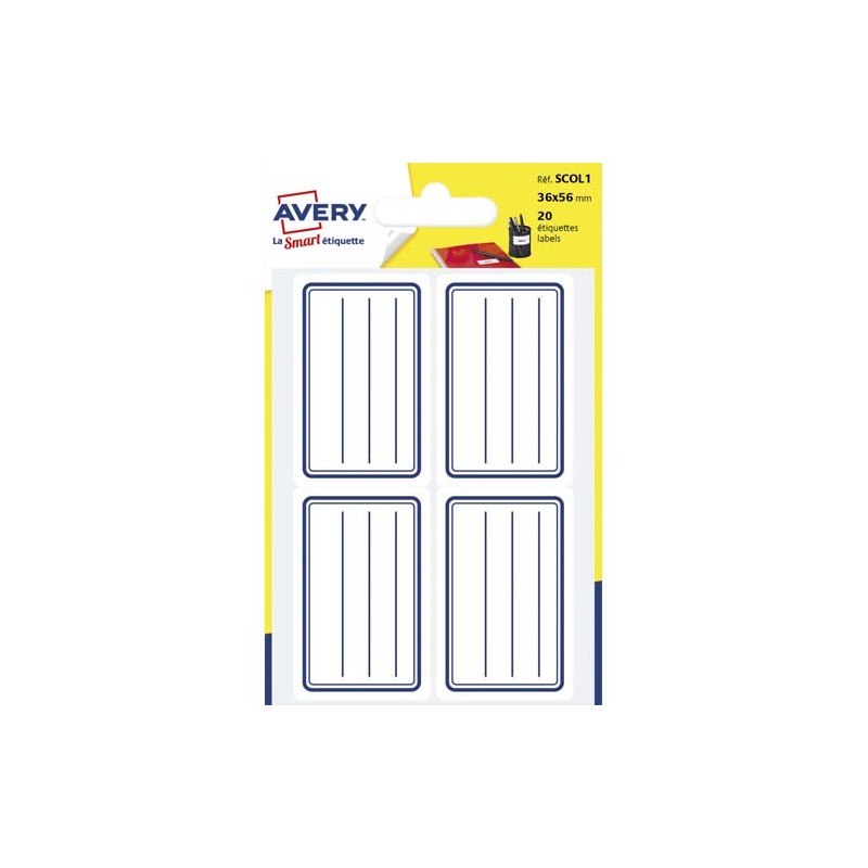 AVE S/20 ETIQ SCOL LIGNE 36X56 BL SCOL1 AVE S/20 ETIQ SCOL LIGNE 36X56 BL SCOL1