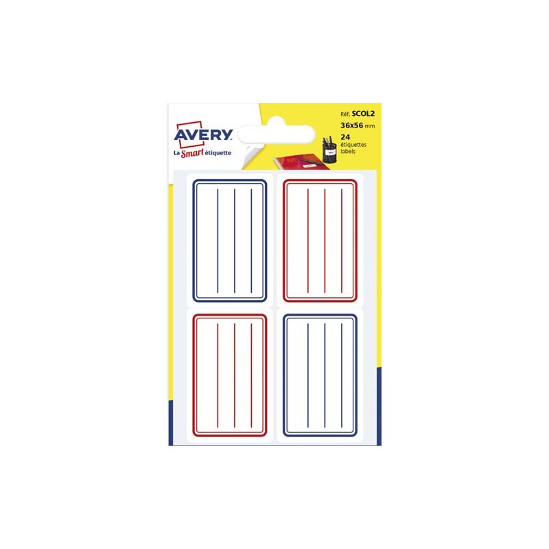 AVE S/24 ETIQ SCOL LIGNE 36X56 B/R SCOL2 AVE S/24 ETIQ SCOL LIGNE 36X56 B/R SCOL2