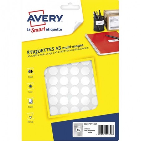 AVE S/1536 PASTILLES D15MM BLC PET15W