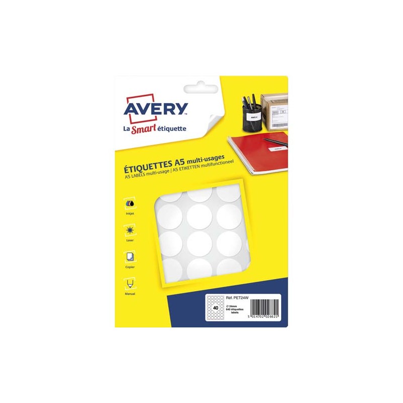 AVE S/640 PASTILLES D24MM BLC PET24W AVE S/640 PASTILLES D24MM BLC PET24W