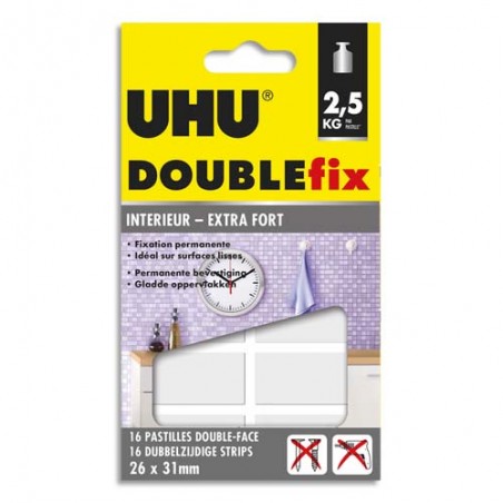 UHU BL/16 PASTILLE DOUBL FIX XTRA 036920