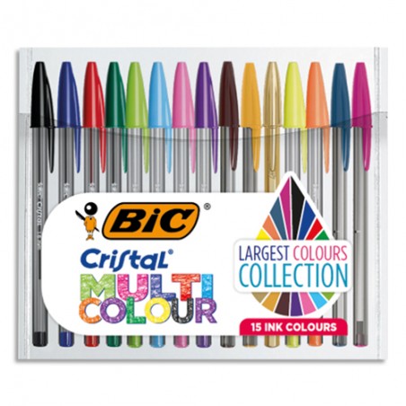 BIC P/15 BILLE CRISTAL MULTICOLOR 964899