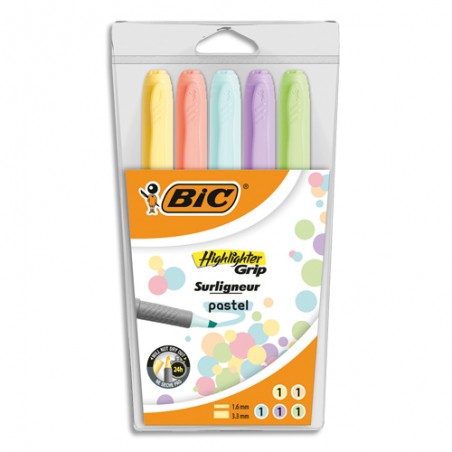 BIC PC/5 SURLIGNEUR GRIP ASS PAS 989700