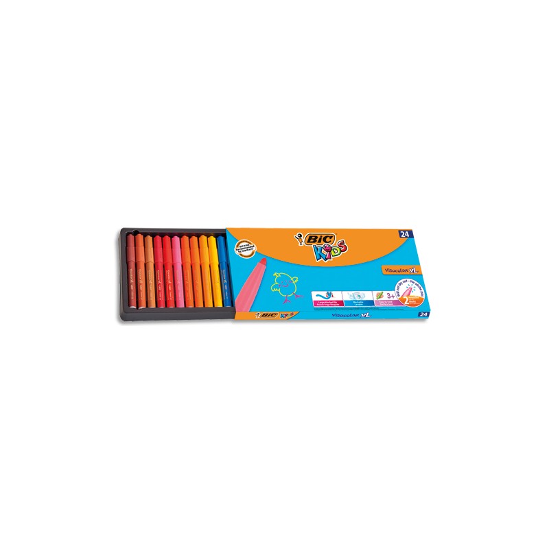 BIC PC/24 FEUT VISACOLOR XL ASS 829005