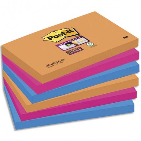 POS L/6 BL STICKY BGK 76X127MM 655 BP831