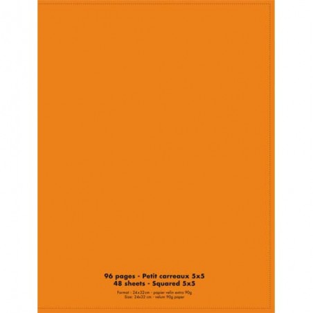1ER CAH 90G 24X32 96P 5X5 COUV PP ORANGE