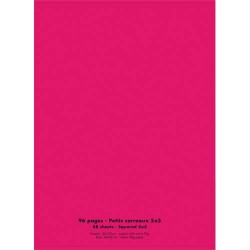 1ER CAH 90G 24X32 96P 5X5 COUV PP ROSE
