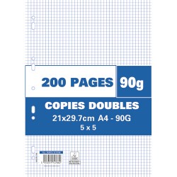 1ER SACHET/200P COPIE DOUBLE 90G 5X5