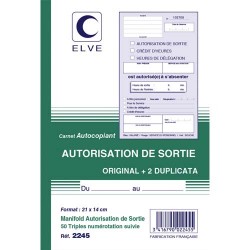 ELV CARN AUTO SORTIE ATCP 50/3 2245