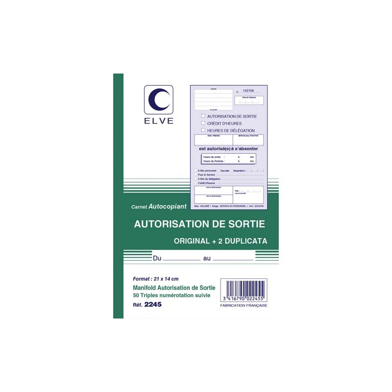 ELV CARN AUTO SORTIE ATCP 50/3 2245 ELV CARN AUTO SORTIE ATCP 50/3 2245