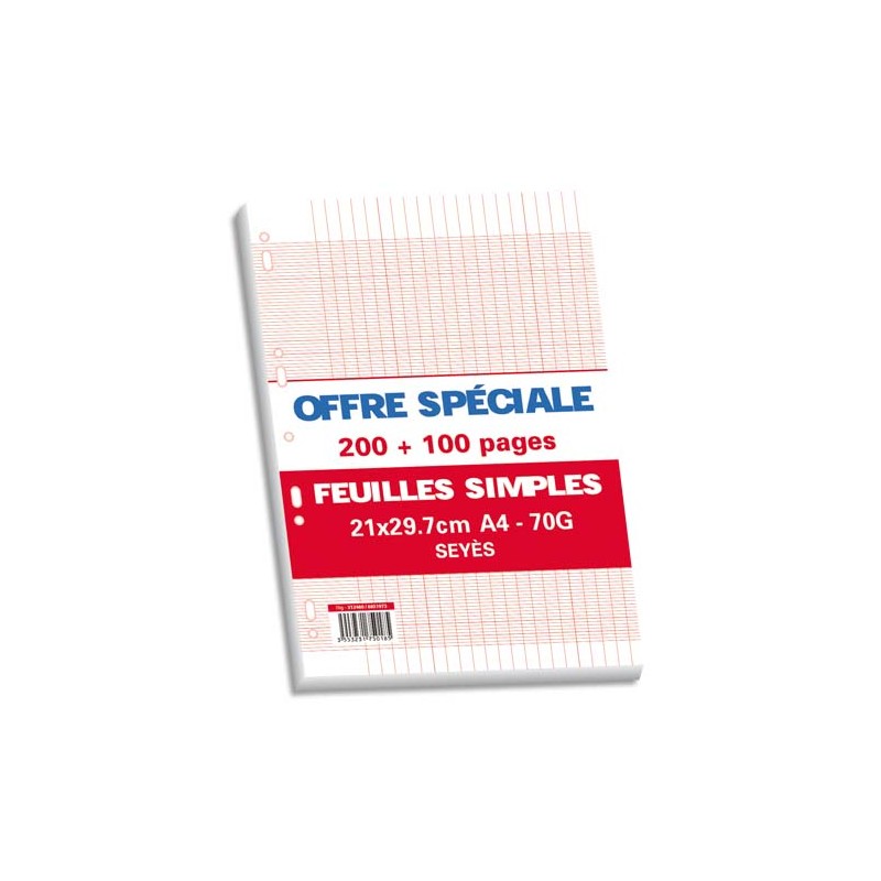1ER SACHET 200+100P FEUILLET MBL 70G SEY 1ER SACHET 200+100P FEUILLET MBL 70G SEY
