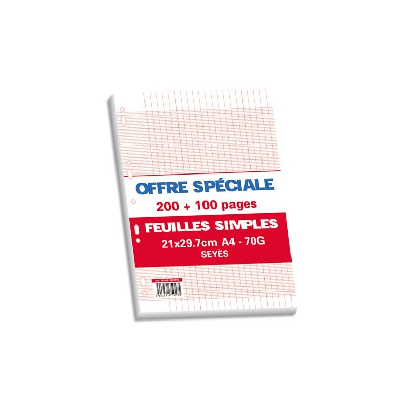 1ER SACHET 200+100P FEUILLET MBL 70G SEY