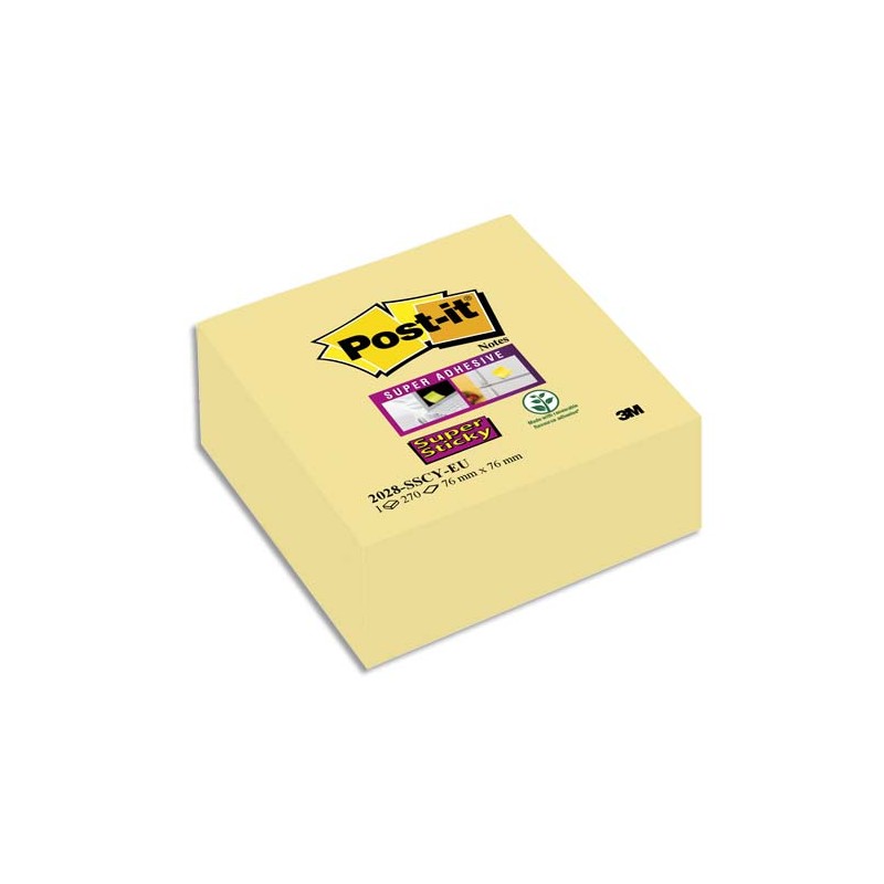 POS CUBE STICKY 270F 76X76MM JAUNE BP890 POS CUBE STICKY 270F 76X76MM JAUNE BP890