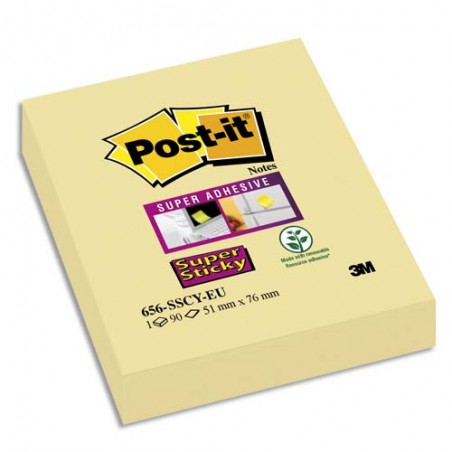 Post-it Bloc 100 feuillets 76 x 76 mm Energiques x 6