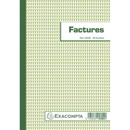 EXA BLOC FACTURES 50F 21X14.8CM 5304E